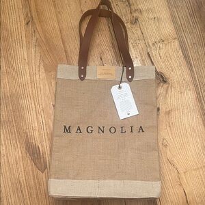 Apolis and Magnolia Beige and Brown Canvas Tote